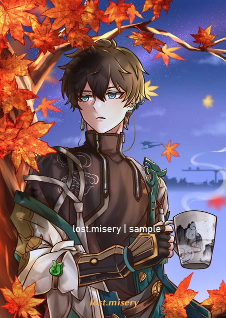 Honkai Star Rail Dan Heng Coffee Break Print