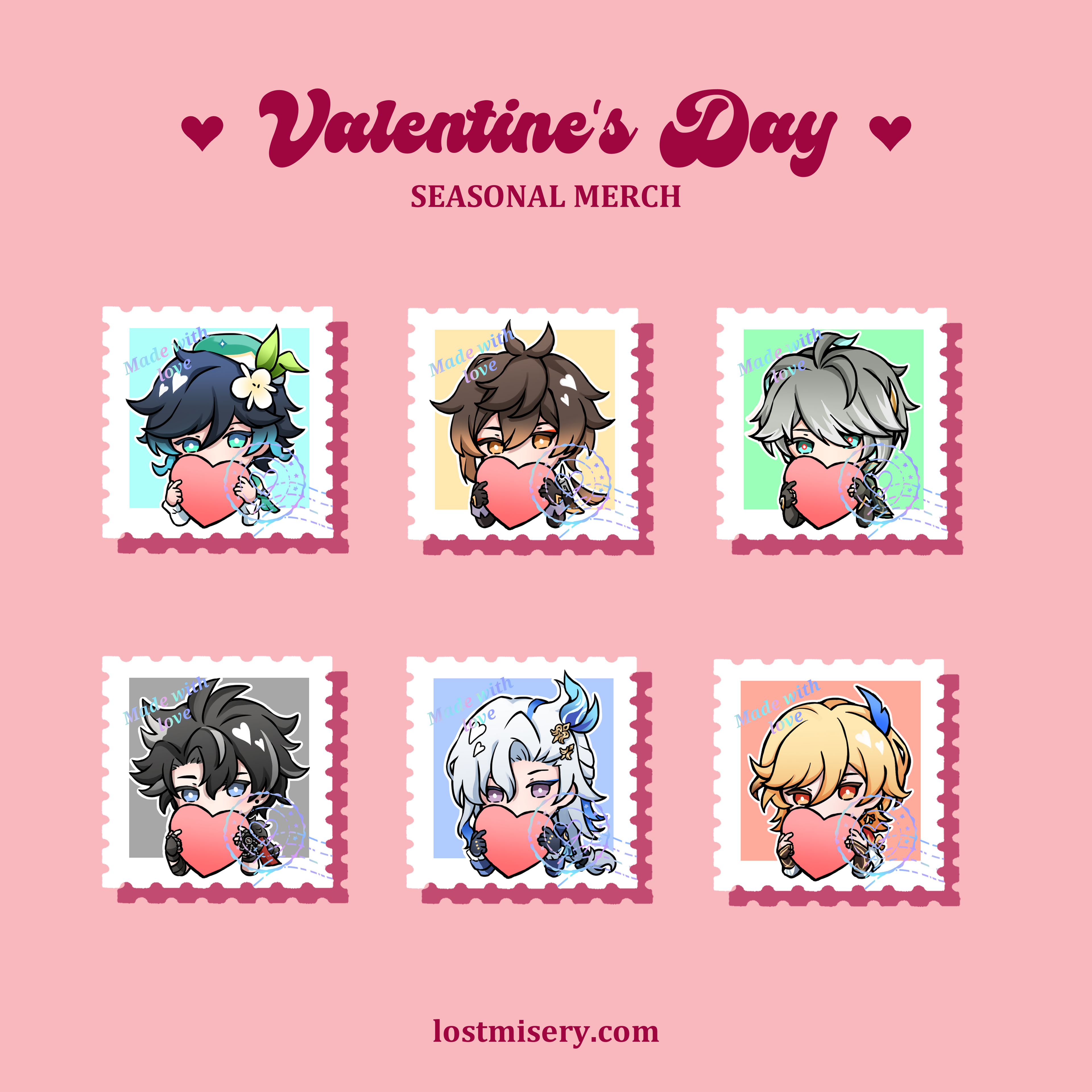 [Valentine's Special] Genshin Impact Stamp Stickers