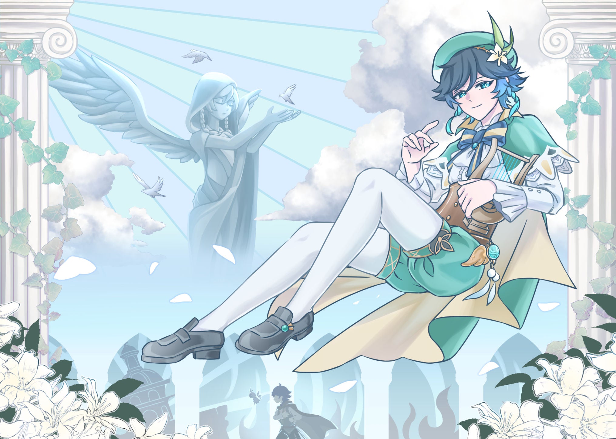 Genshin Impact Venti Past & Present Print